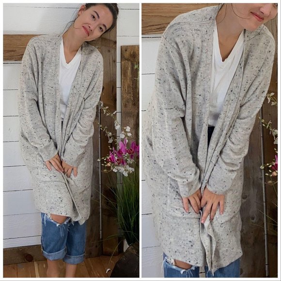 Cardigan Sweater NWT Gray Wool Blend L - Picture 5 of 5